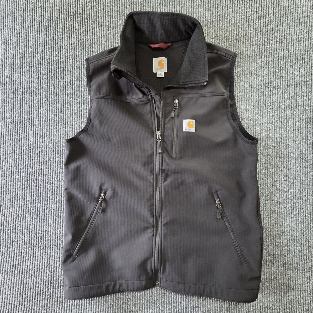 Carhartt Crowley Softshell Vest Black Men's M Full Zip 102219 001 - Picture 1 of 10